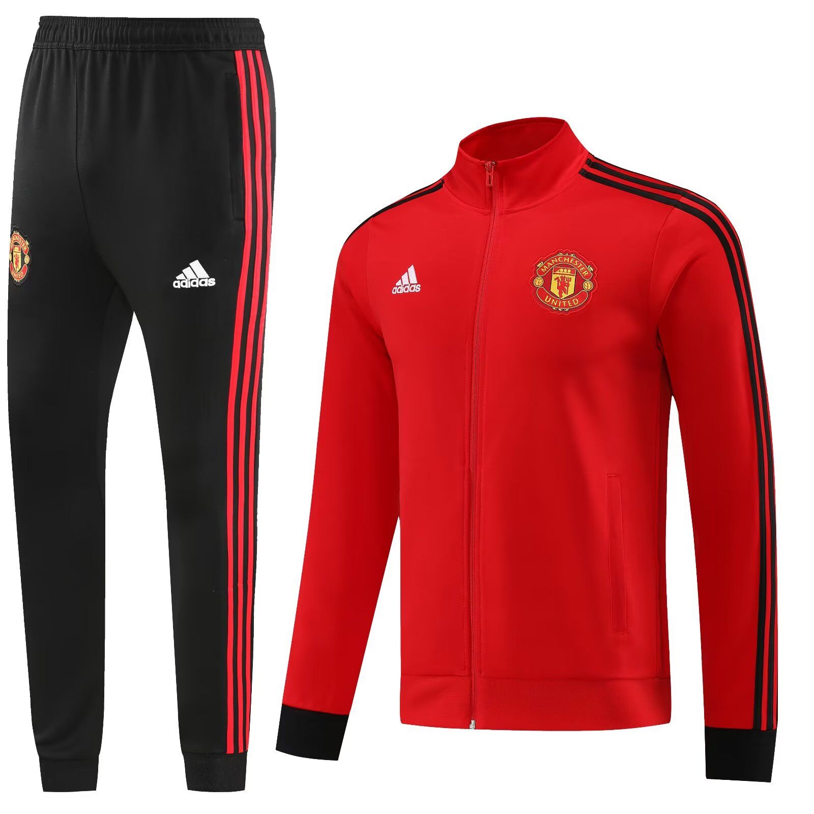 AAA Quality Man Utd 23/24 Tracksuit - Red/Black/White